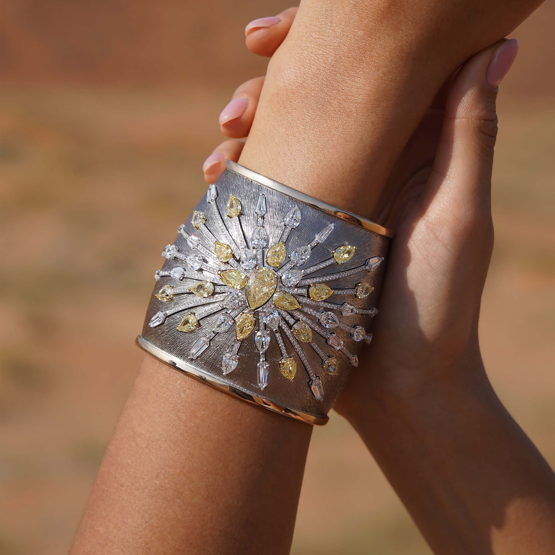 Solar Compass Cuff - High Jewelry Bangles by Aliel