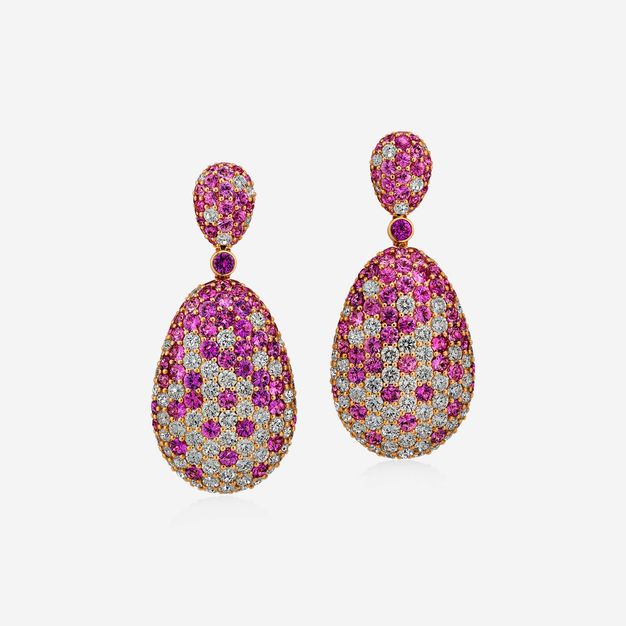 Pink Floral Earrings