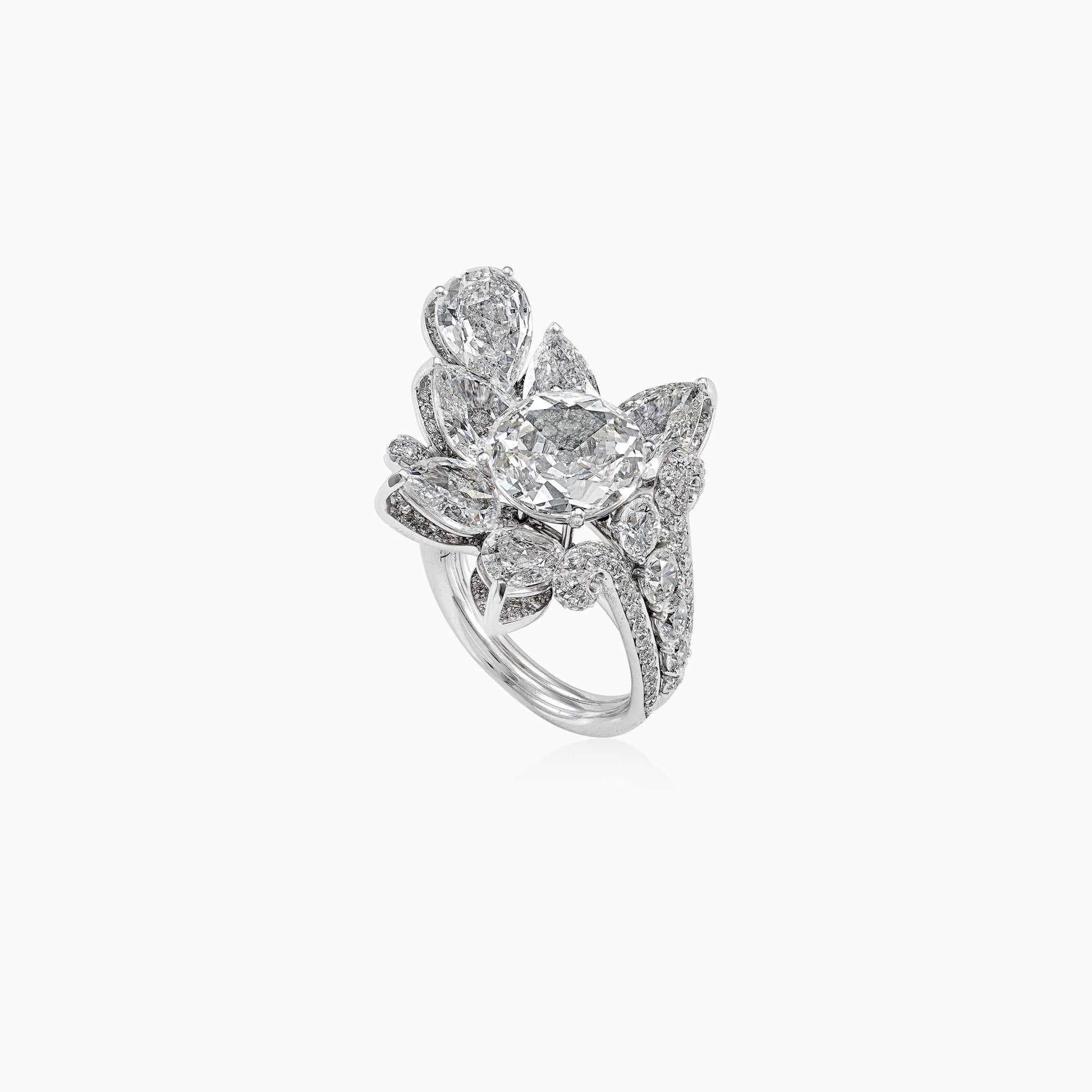Floral Diamond Ring High Jewellery Aliel CRN01477