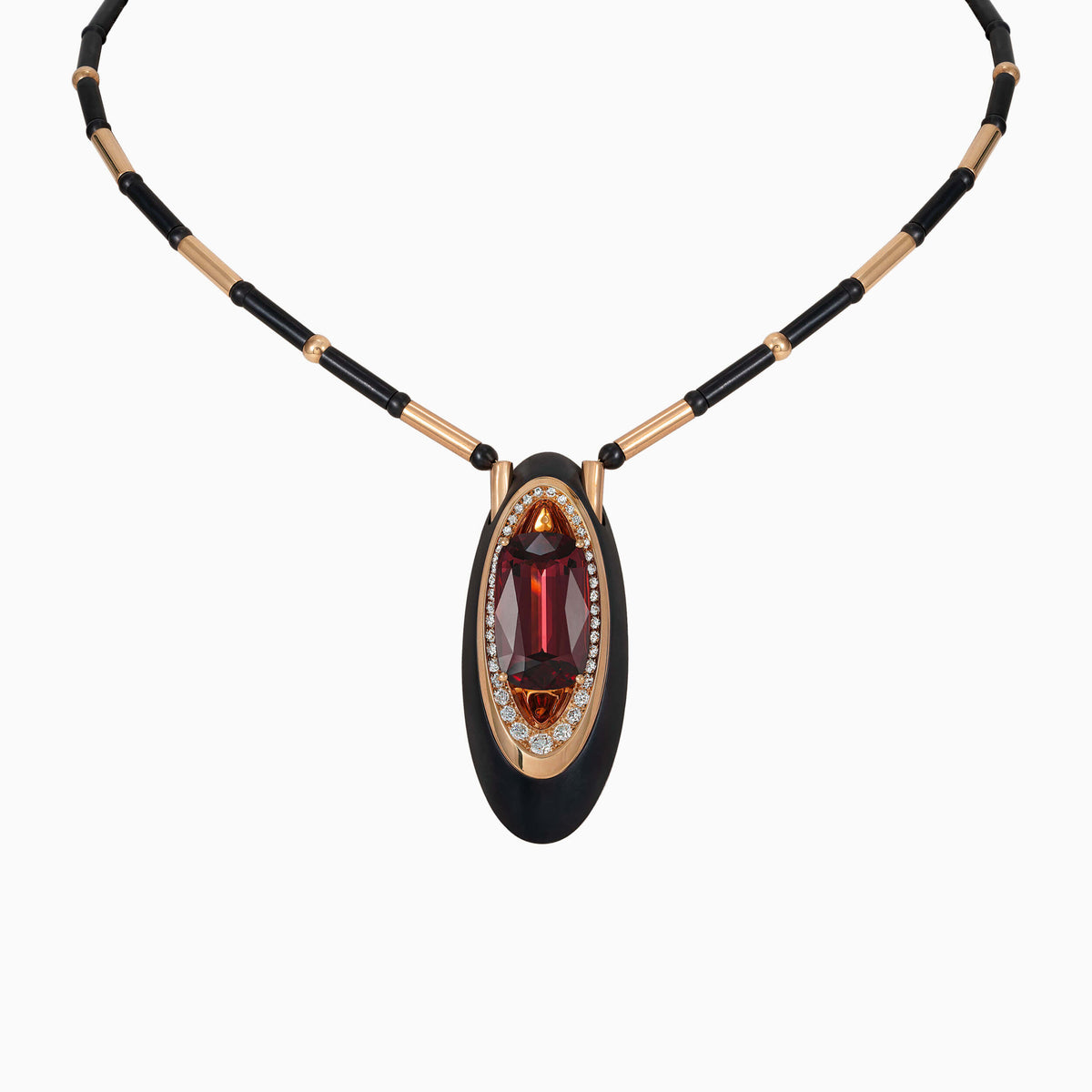 Spinel Pendant in Titanium