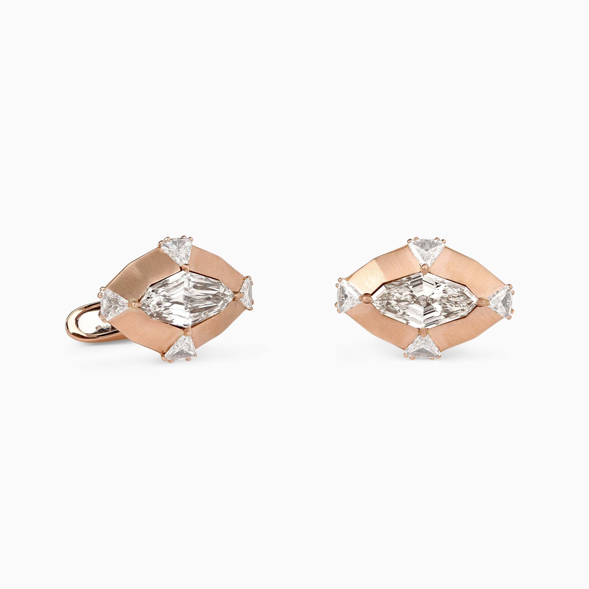 Cognac Diamond Cufflinks - Fine Jewellery - ALIEL