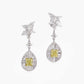 Yellow and White diamond Earrings