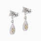 Yellow and White diamond Earrings