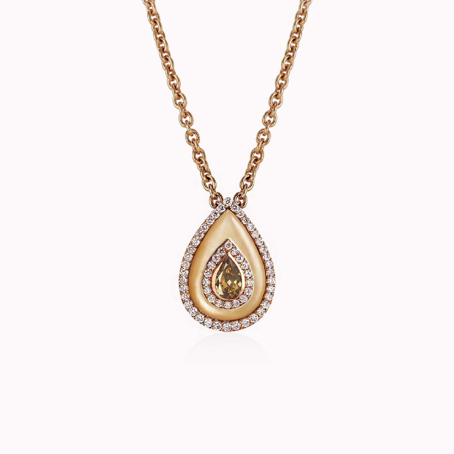 Diamond and Mother of Pearl Pendant - Fine Jewellery - ALIEL