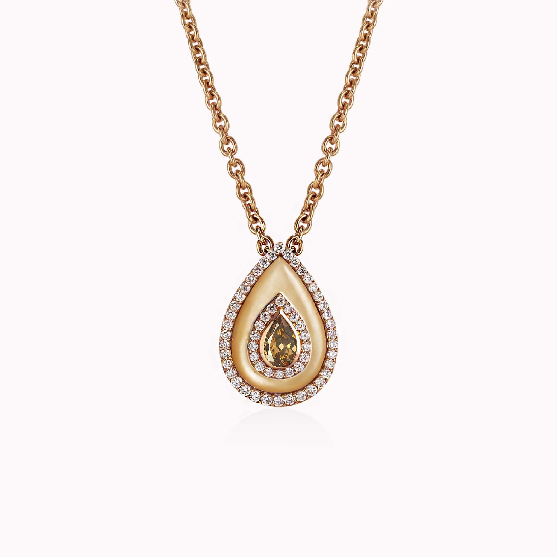 Diamond and Mother of Pearl Pendant - Fine Jewellery - ALIEL