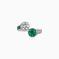 Emerald and Diamond Ring in White Gold - Fine Jewellery - ALIEL