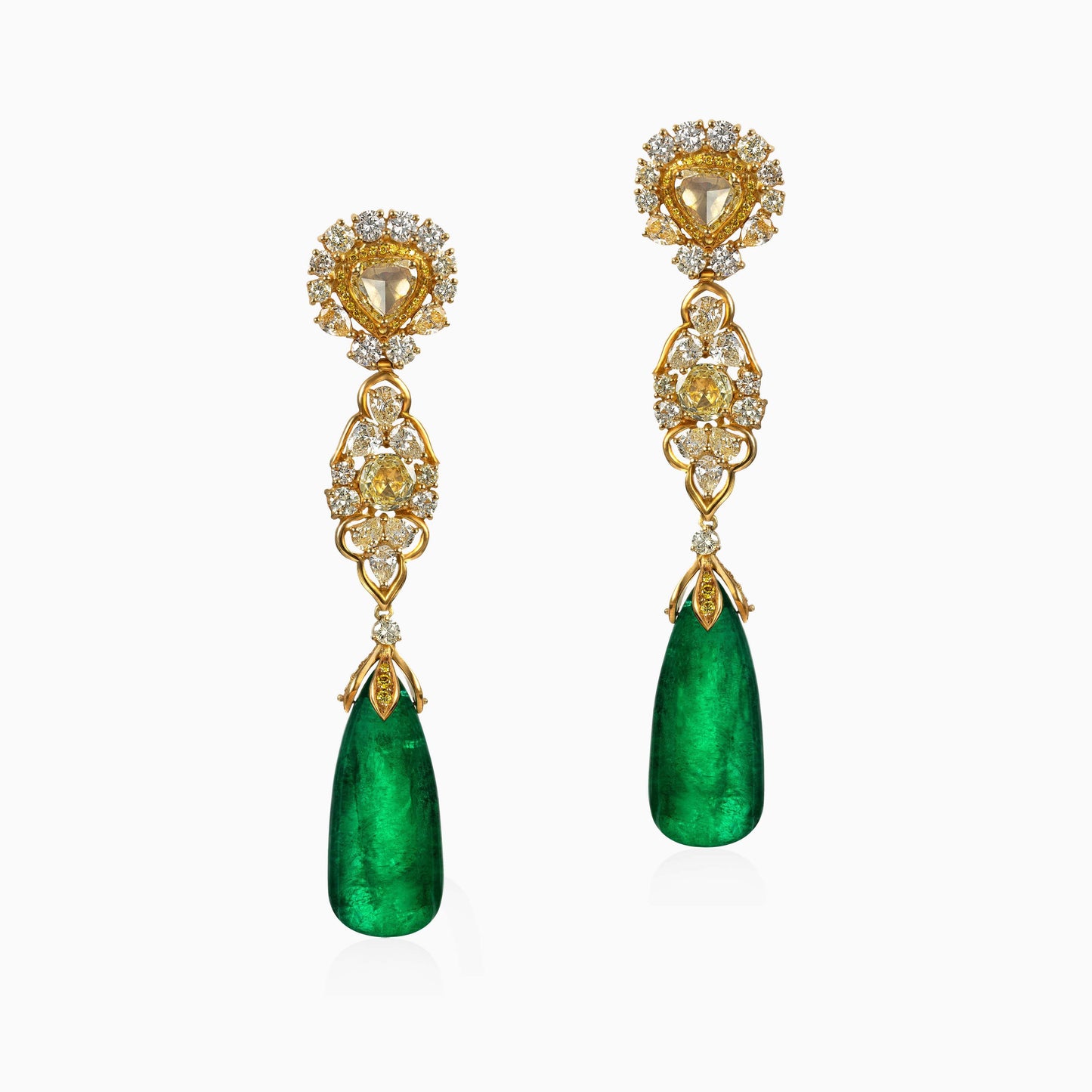 Emerald Drop Earrings - High Jewellery - ALIEL