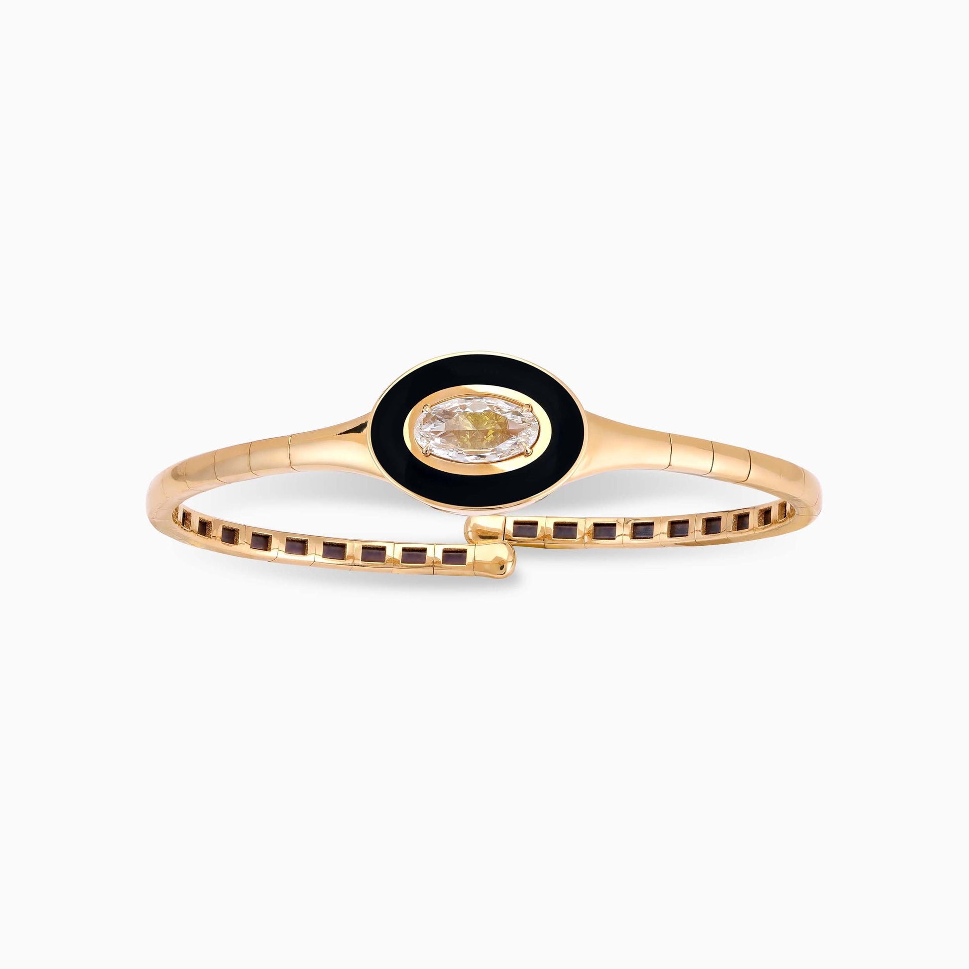 Fancy Yellow Diamond and Enamel Bangle - High Jewellery - ALIEL