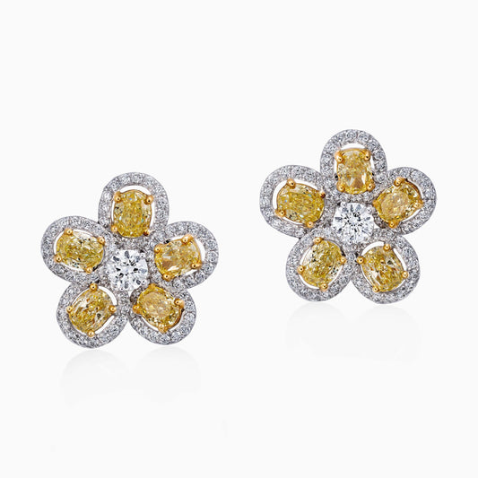Floral Diamond Earrings - Fine Jewellery - ALIEL