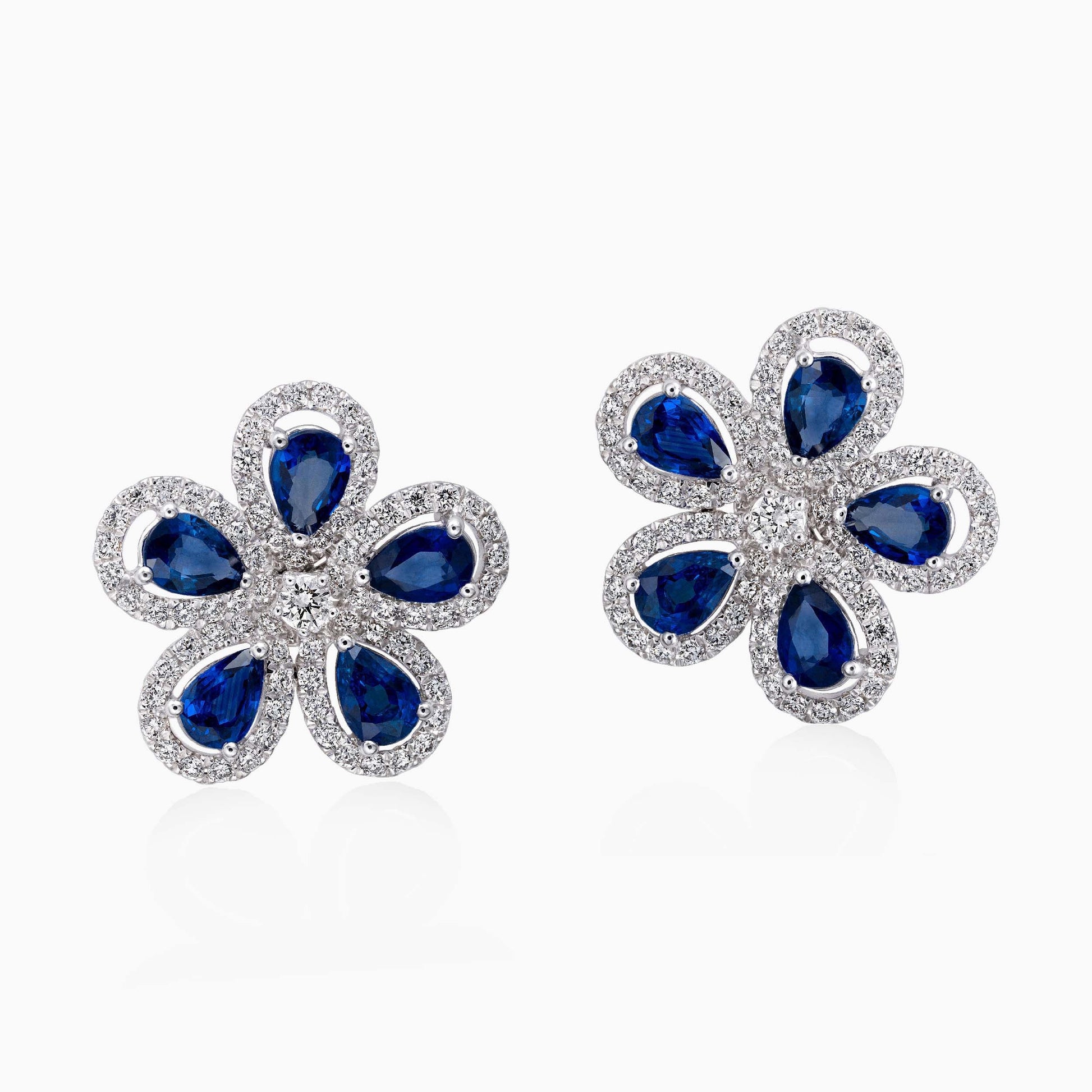 Floral Sapphire Earrings - Fine Jewellery - ALIEL
