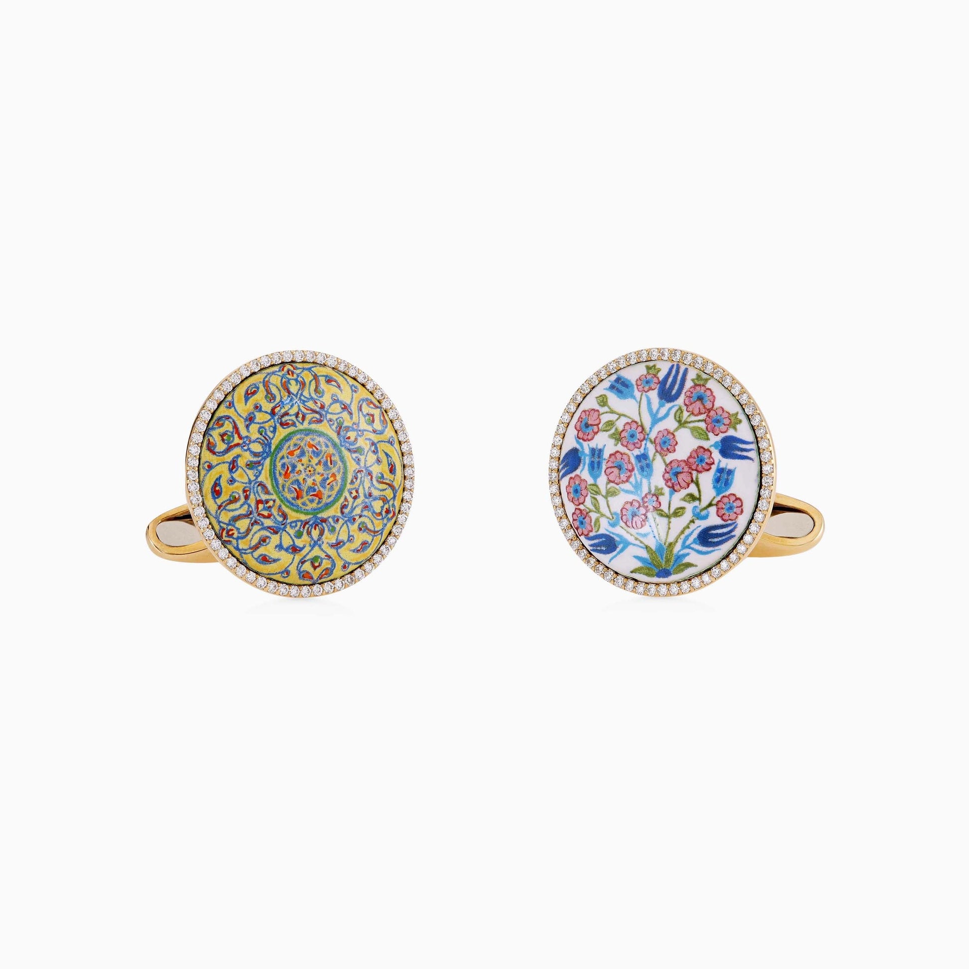 Iznik Cufflink Plates - Fine Jewellery - ALIEL