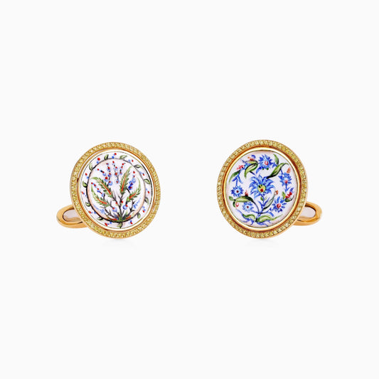 Iznik Cufflink Plates - Fine Jewellery - ALIEL
