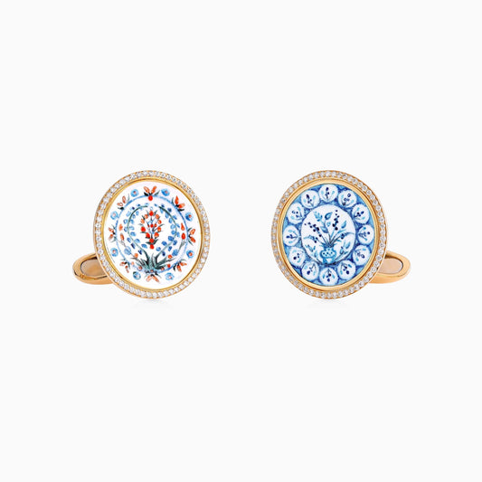 Iznik Cufflink Plates - Fine Jewellery - ALIEL