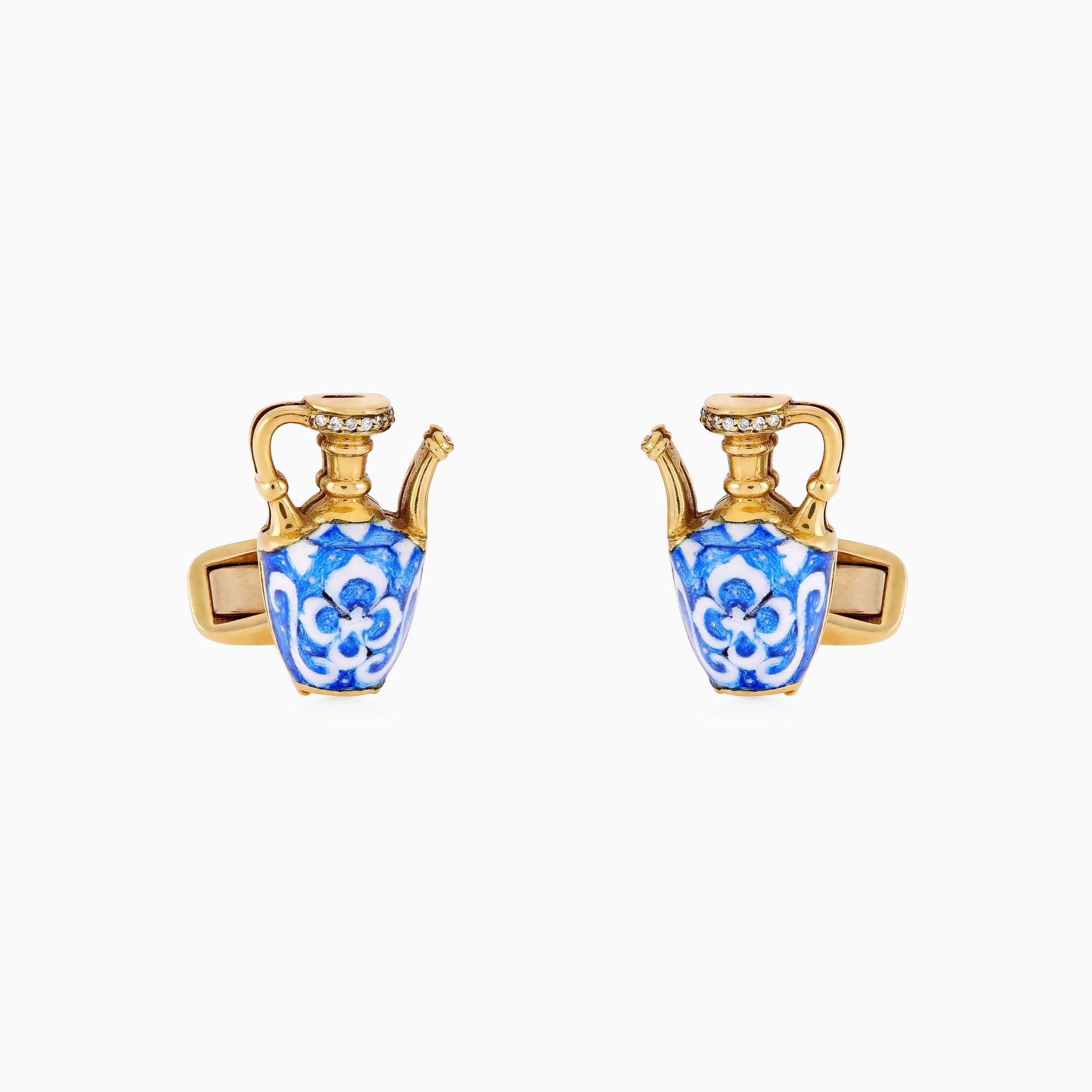 Iznik Jug Cufflinks - Fine Jewellery - ALIEL