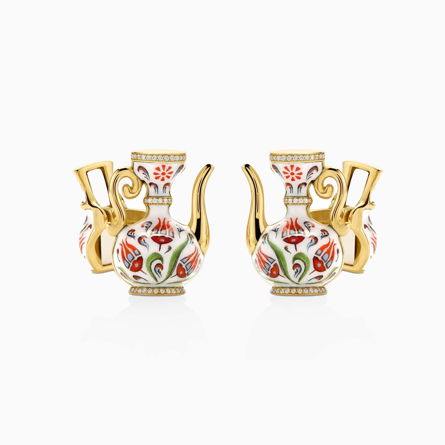 Iznik Jug Cufflinks - Fine Jewellery - ALIEL