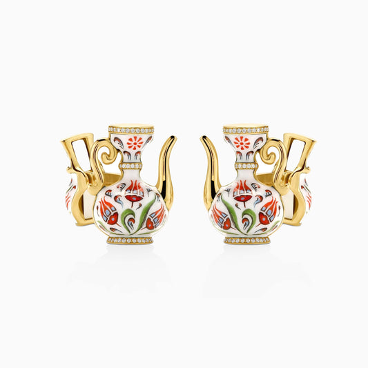 Iznik Jug Cufflinks - Fine Jewellery - ALIEL