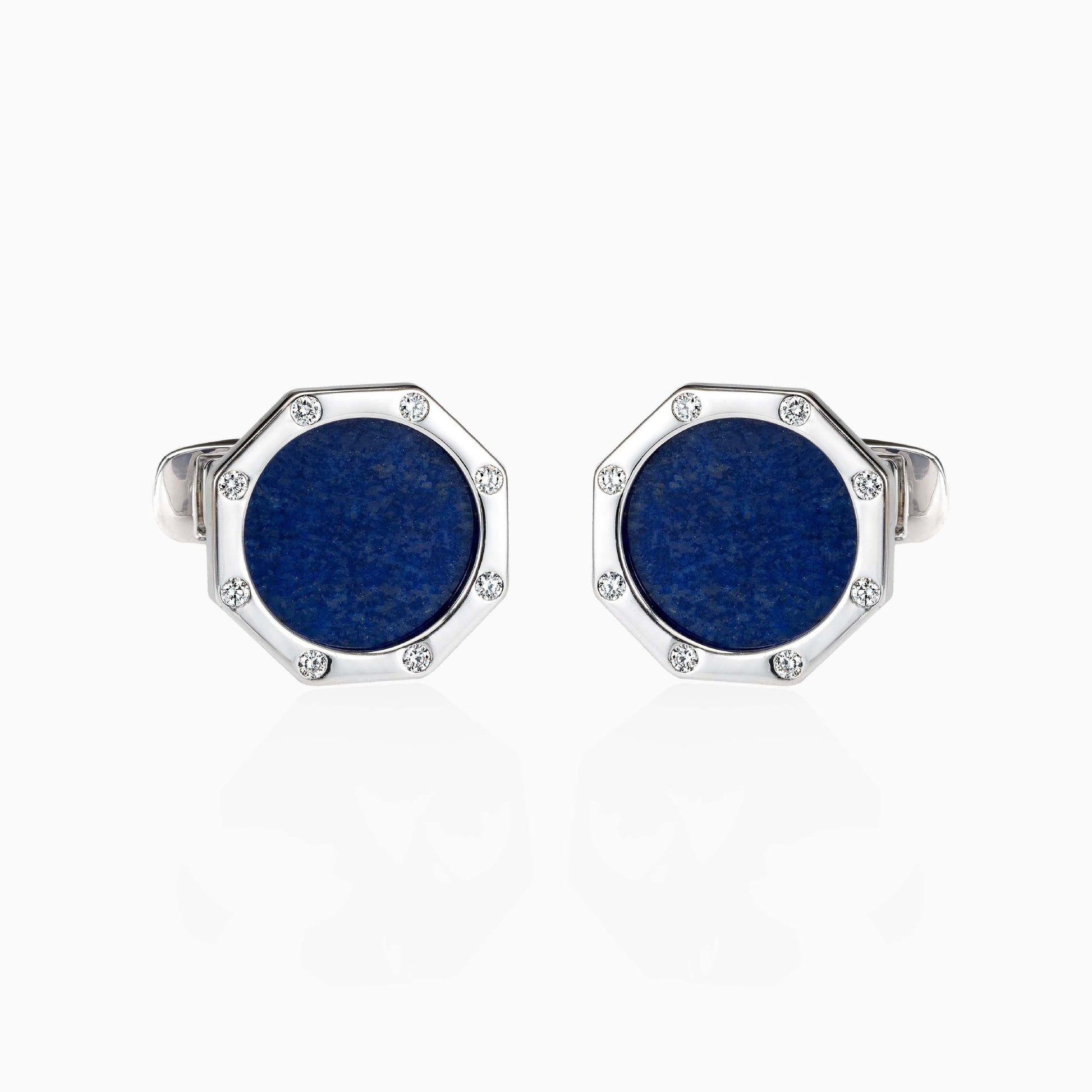 Lapis Lazuli and Diamond Cufflinks - Fine Jewellery - ALIEL