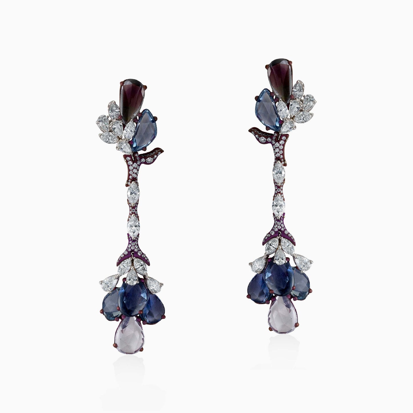 Long Sapphire Earrings - High Jewellery - ALIEL