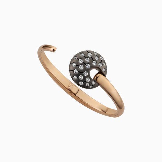 Luce Diamond Bangle in Titanium and Rose Gold - Fine Jewellery - ALIEL