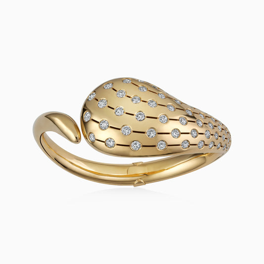 Luce Diamond Bangle in Yellow Gold - Fine Jewellery - ALIEL
