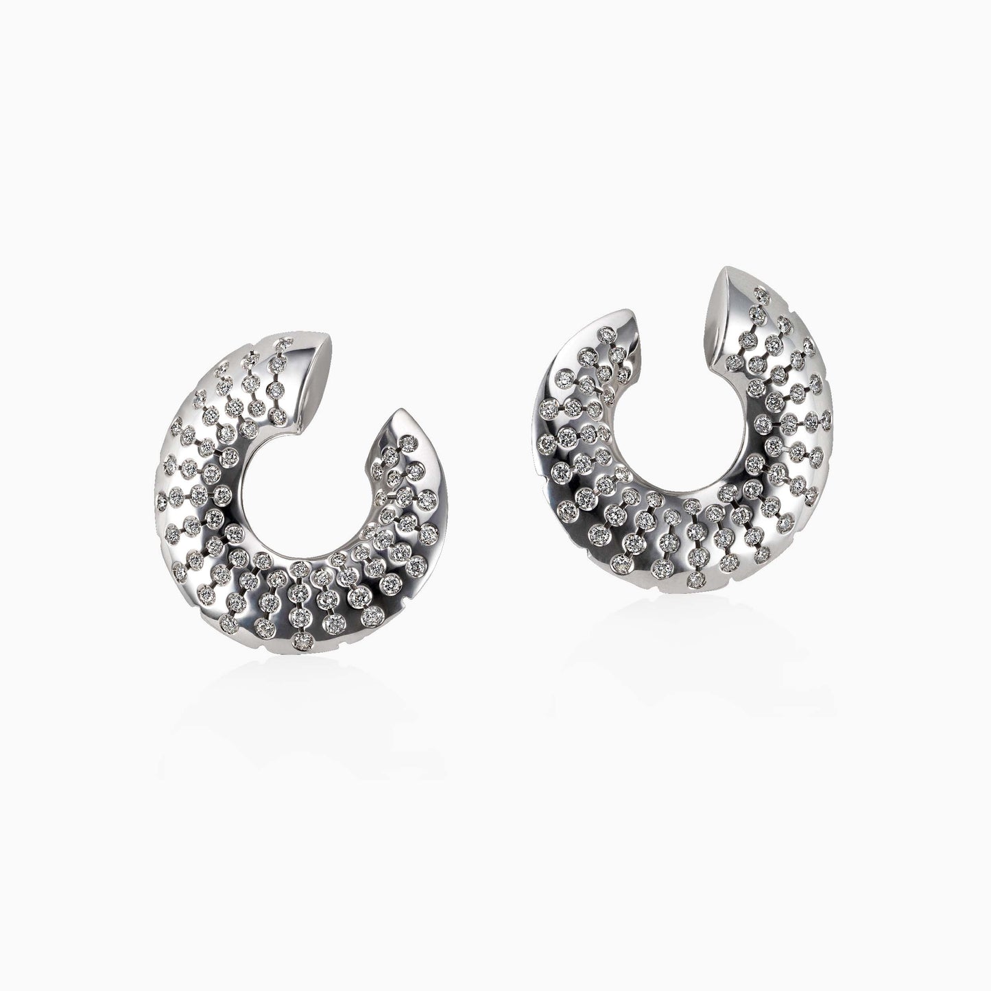 Luce Diamond Earrings in White Gold - Luce - ALIEL