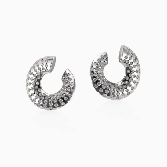 Luce Diamond Earrings in White Gold - Luce - ALIEL