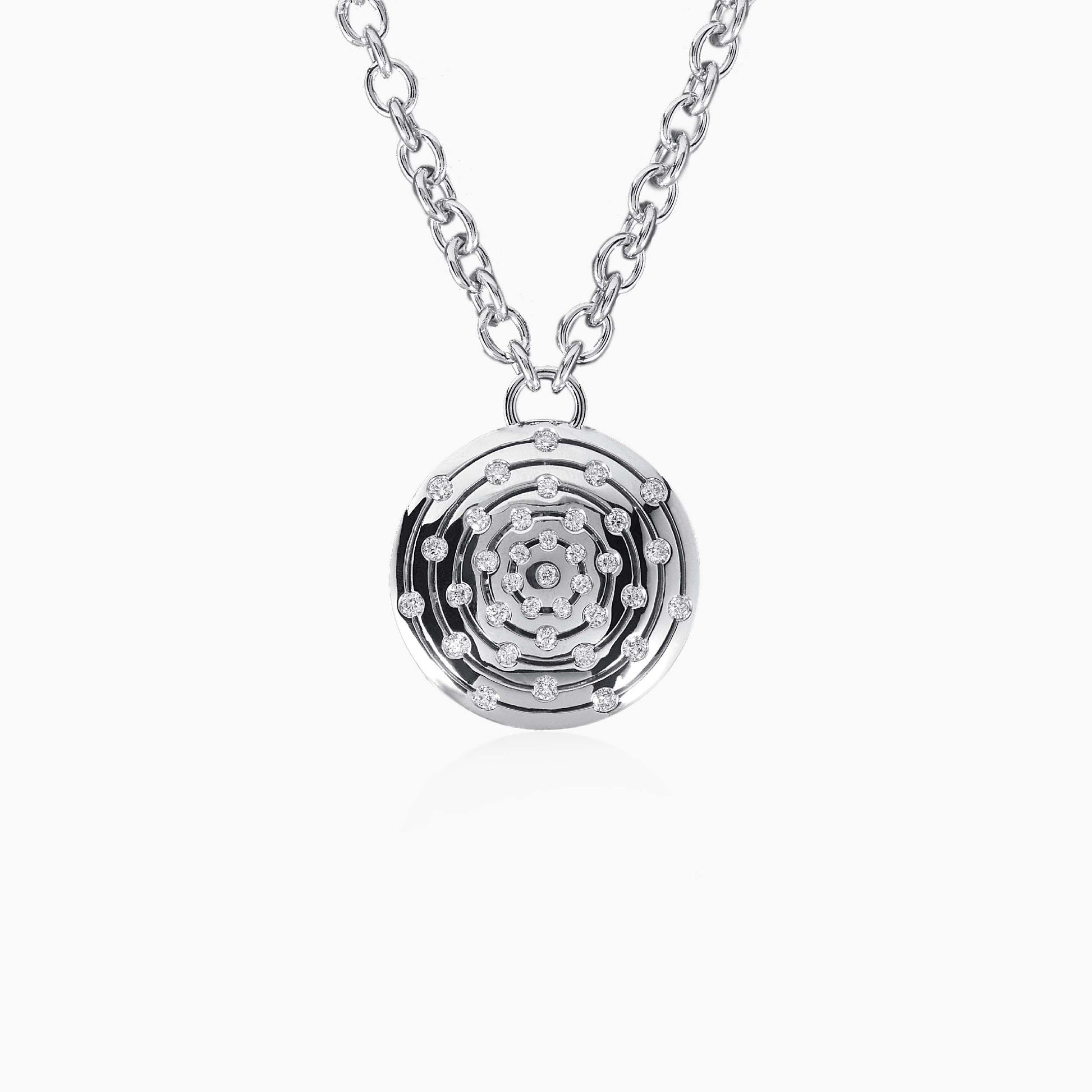 Luce Diamond Pendant in White Gold - Luce - ALIEL