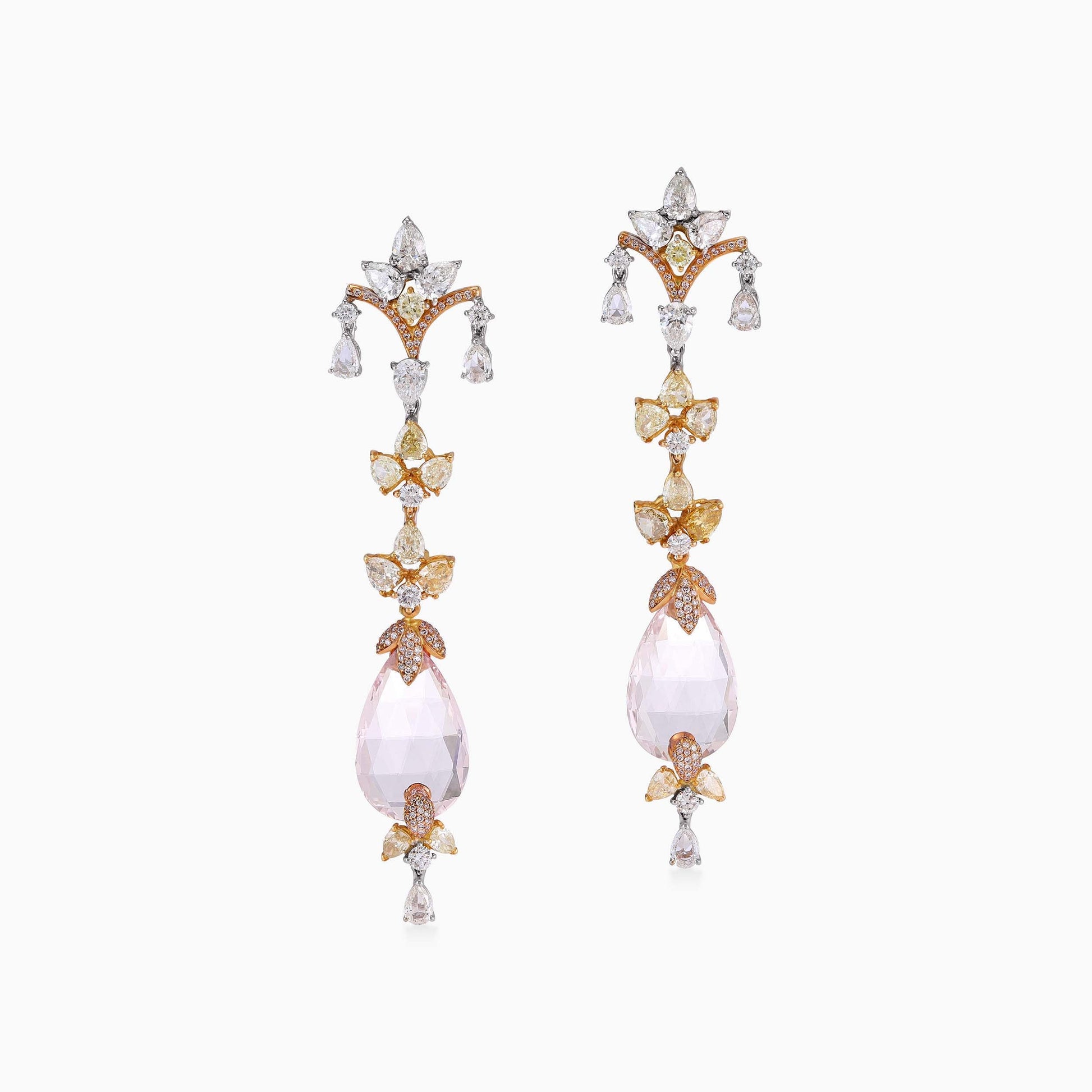 Morganite and Diamond Earrings - High Jewellery - ALIEL