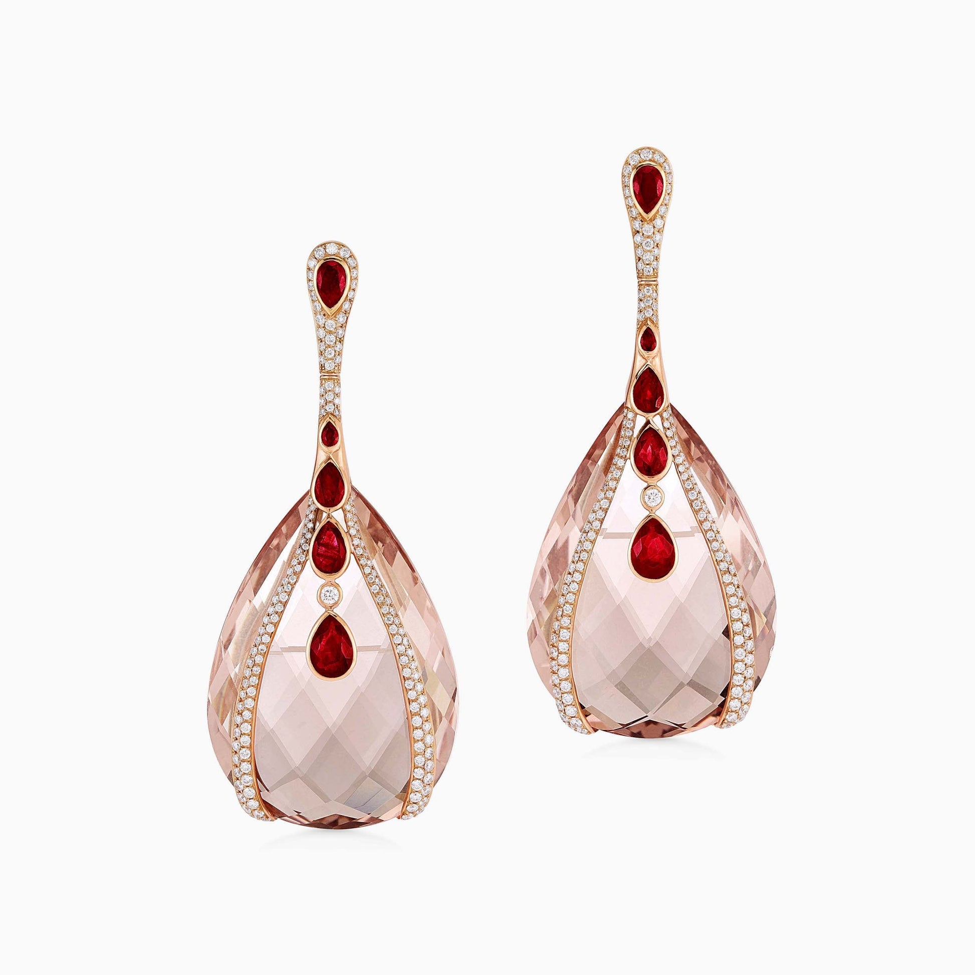 Morganite Earrings - Fine Jewellery - ALIEL