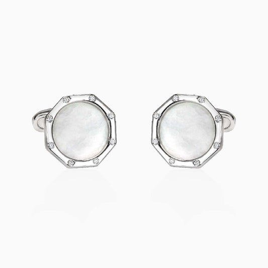 Mother of Pearl and Diamond Cufflinks - Fine Jewellery - ALIEL
