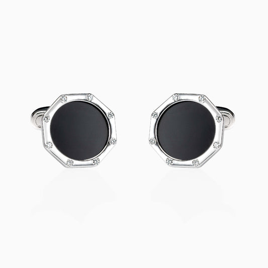 Onyx and Diamond Cufflinks - Fine Jewellery - ALIEL