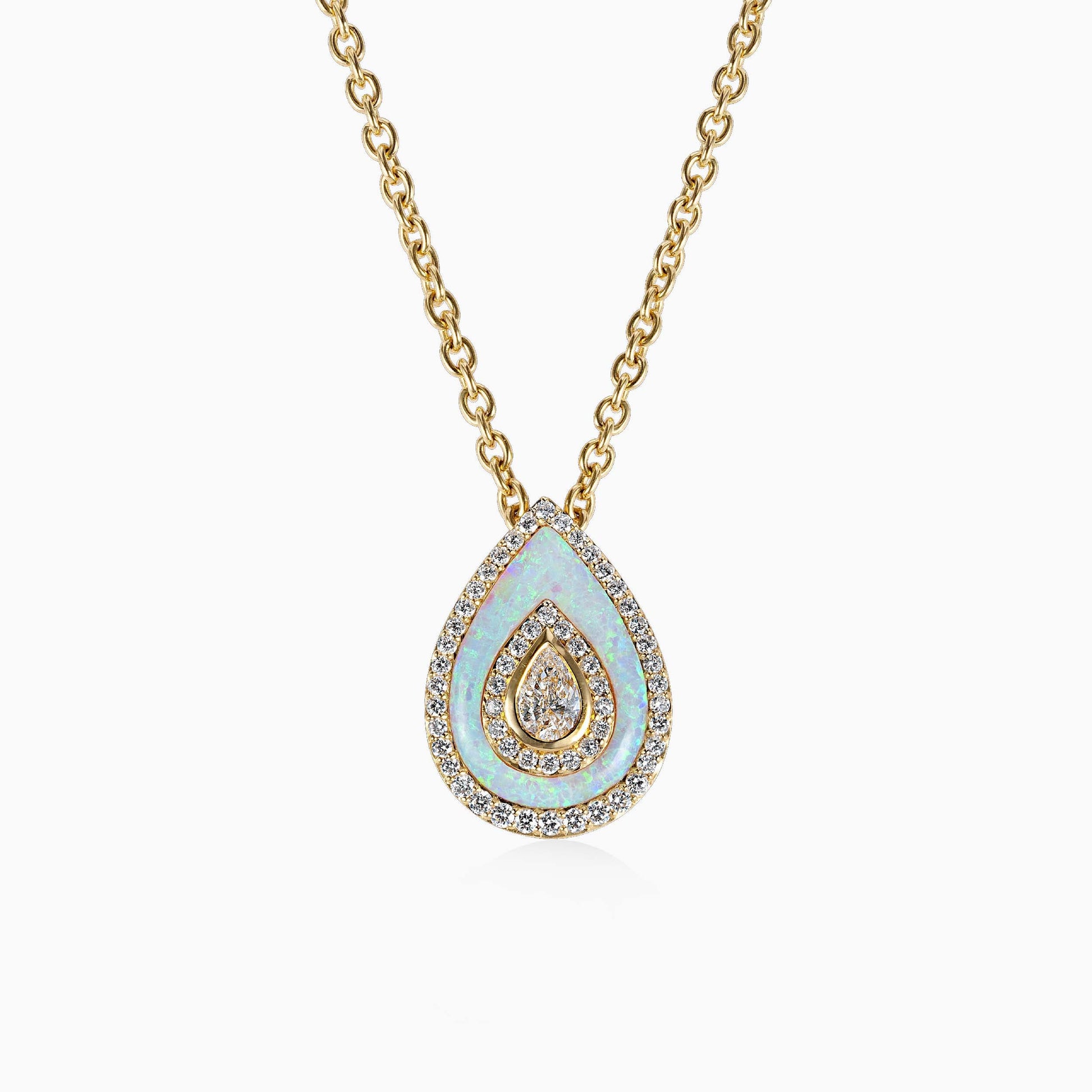 Opal and Diamond Pendant - Fine Jewellery - ALIEL