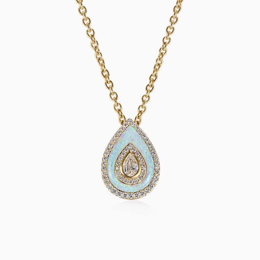 Opal and Diamond Pendant - Fine Jewellery - ALIEL