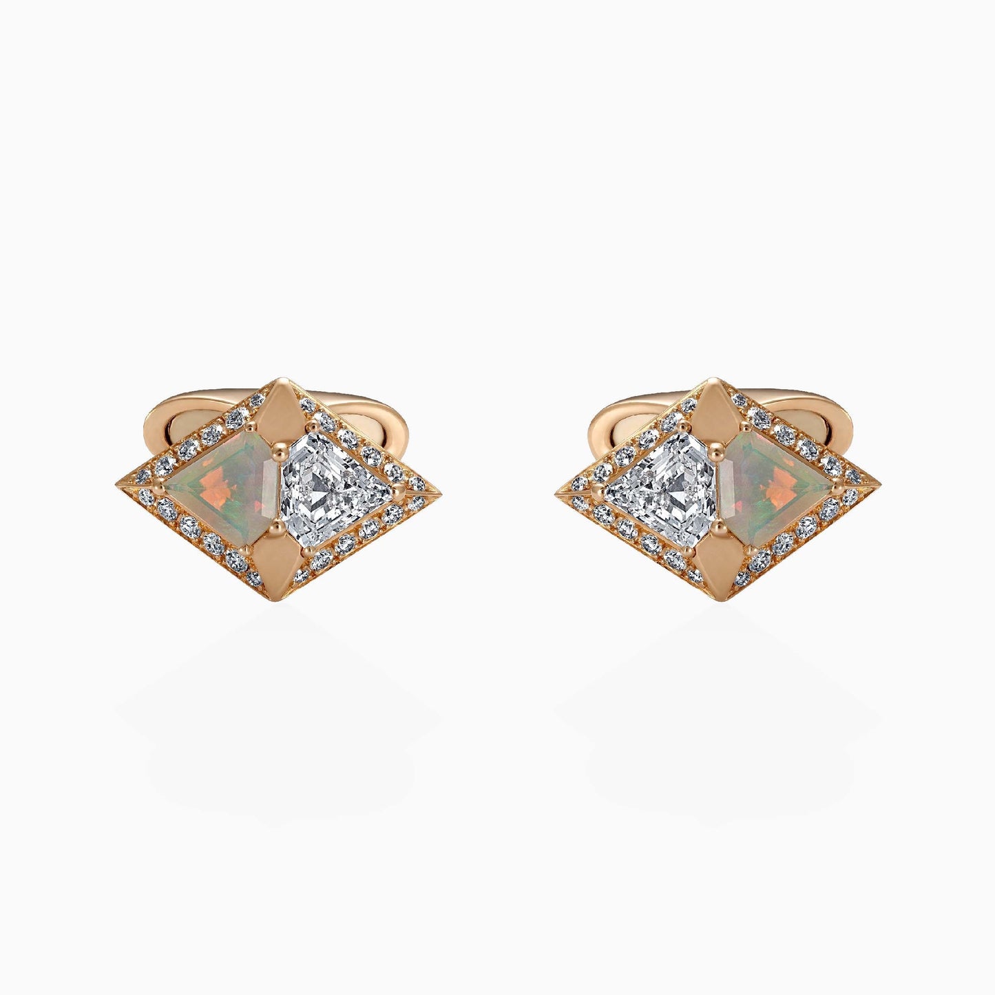 Opal And Kite Diamond Cufflinks - Fine Jewellery - ALIEL