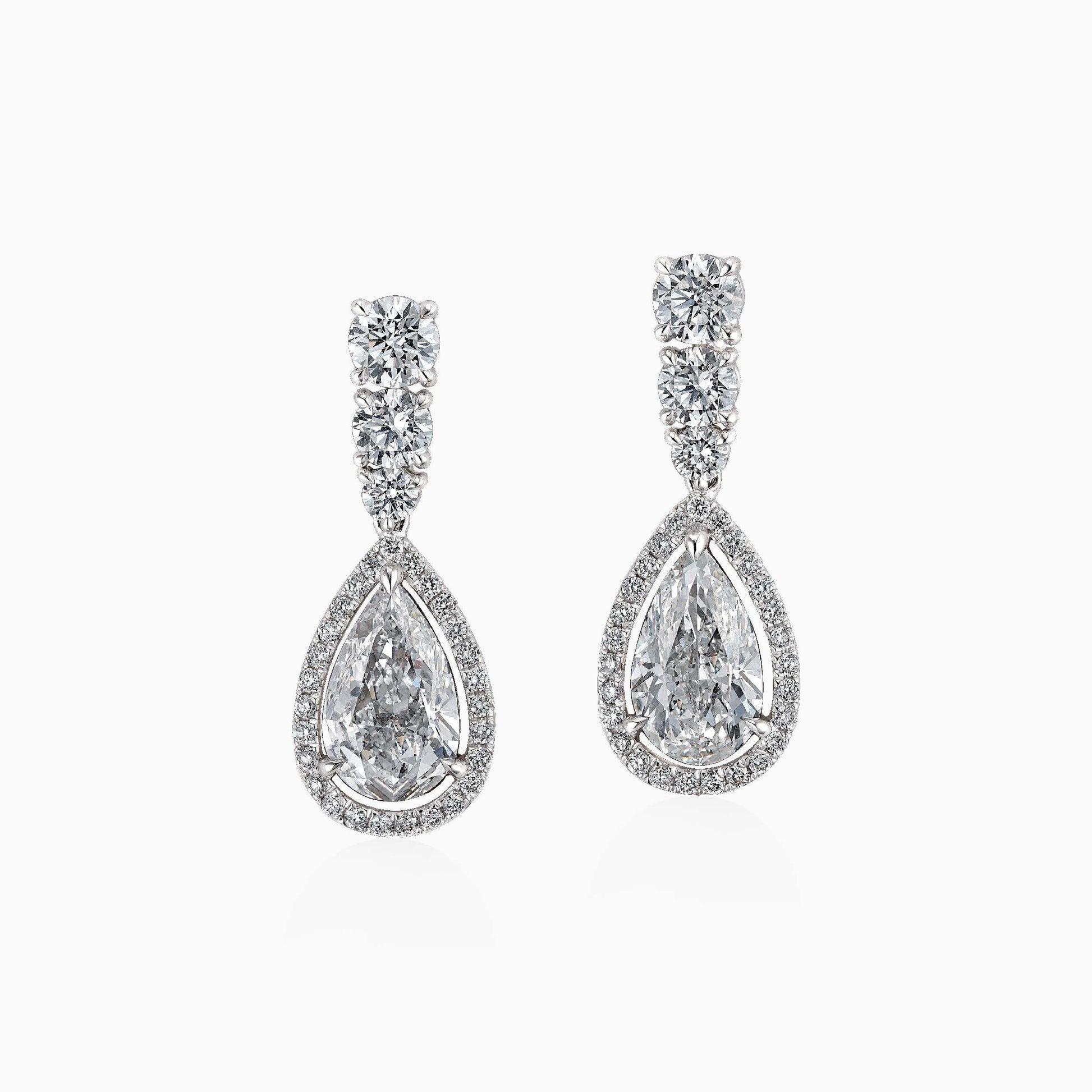 Pear shaped White Diamond Earrings - High Jewellery - ALIEL