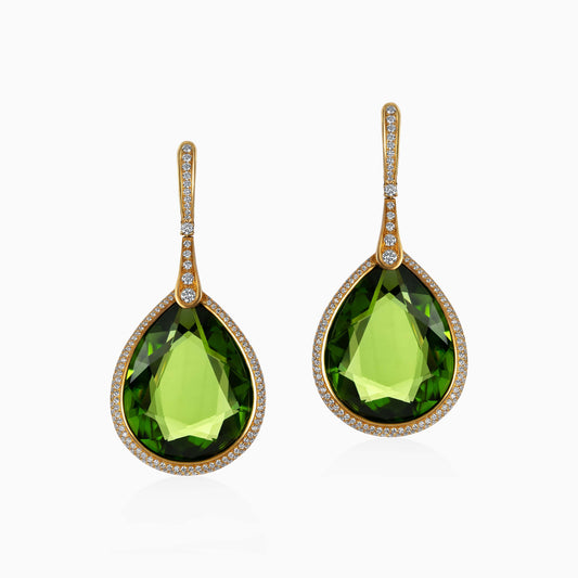 Peridot and Diamond Earrings - High Jewellery - ALIEL