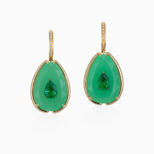 Pietra Chrysoprase Earrings - Pietra - ALIEL