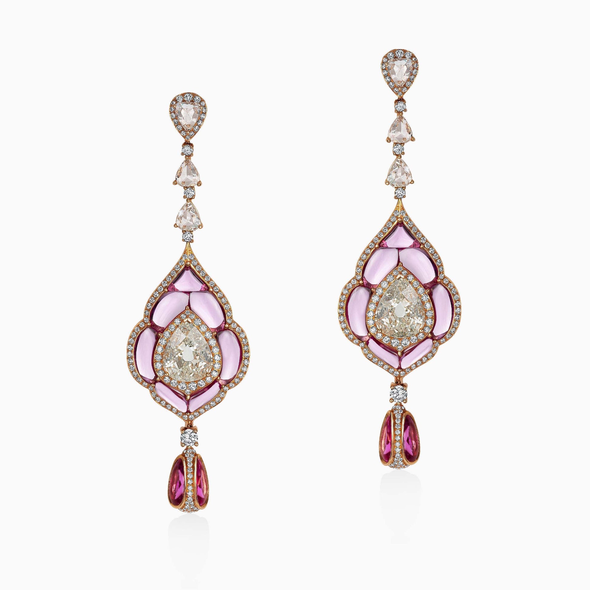 Pink Sapphire Earrings - High Jewellery - ALIEL