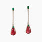 Rubellite and Emerald Earrings - Fine Jewellery - ALIEL