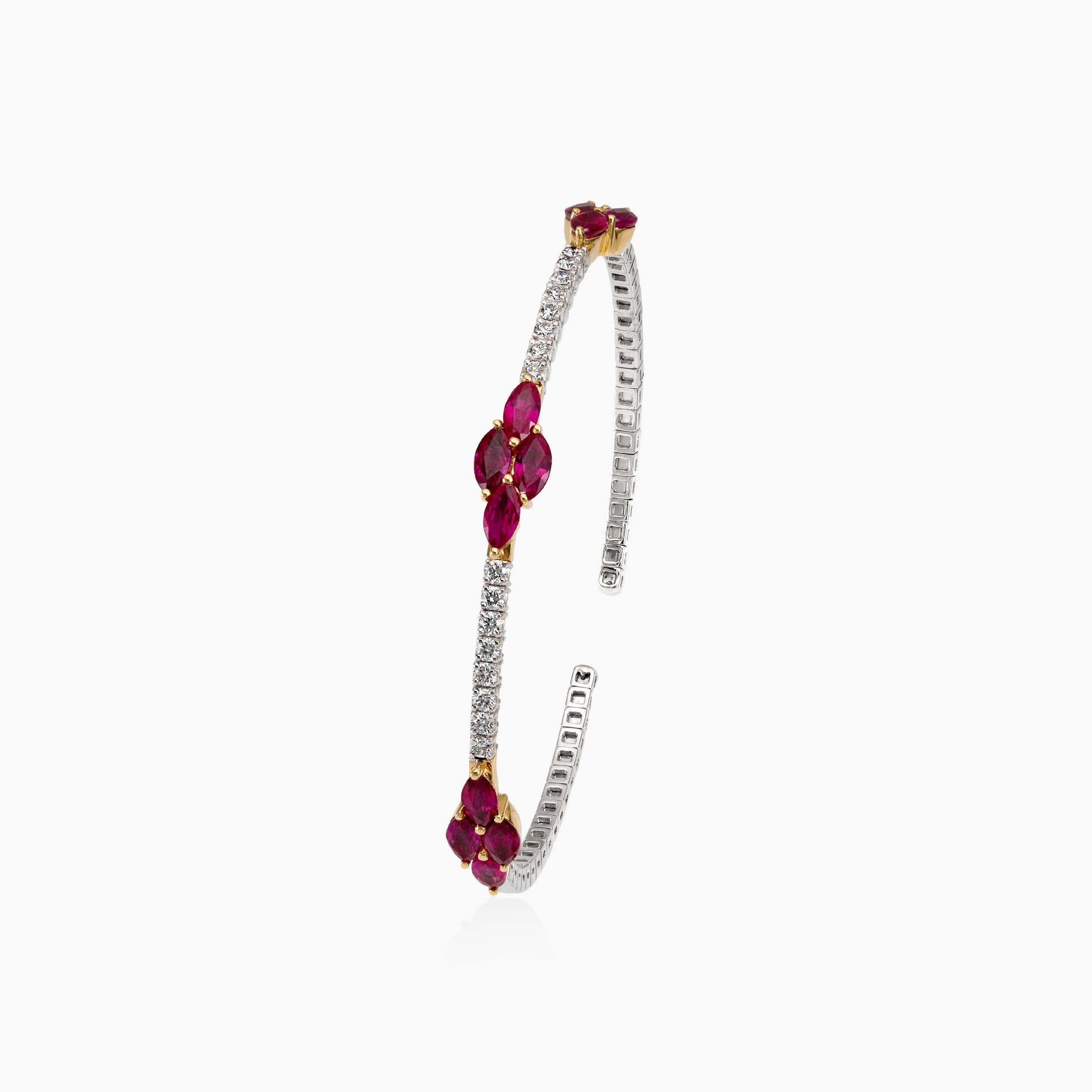 Ruby and Diamond Bangle - Fine Jewellery - ALIEL