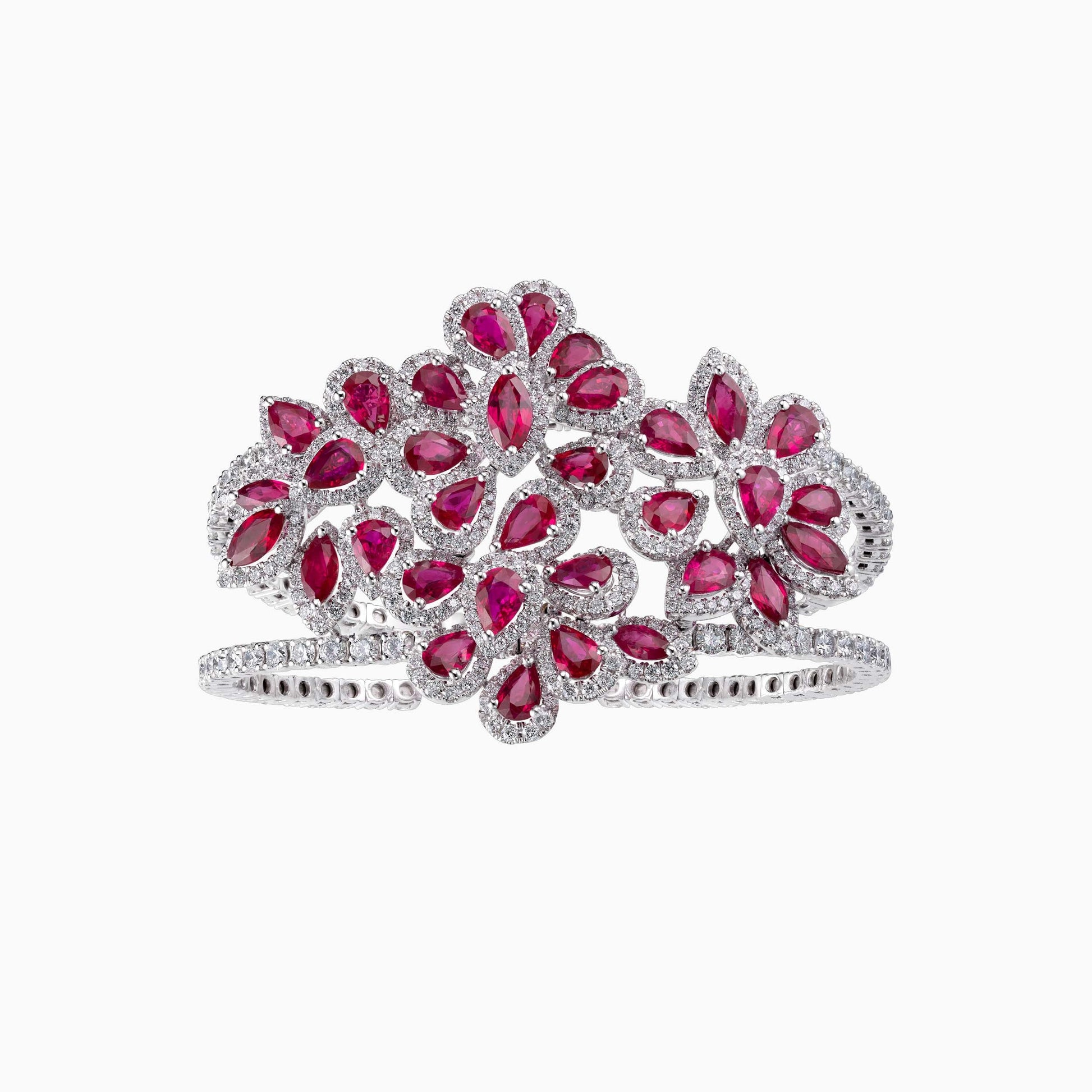 Ruby and Diamond Bangle - High Jewellery - ALIEL