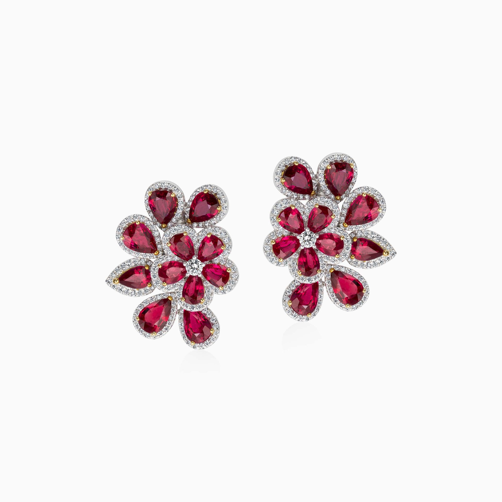 Ruby and Diamond Earrings - Fine Jewellery - ALIEL