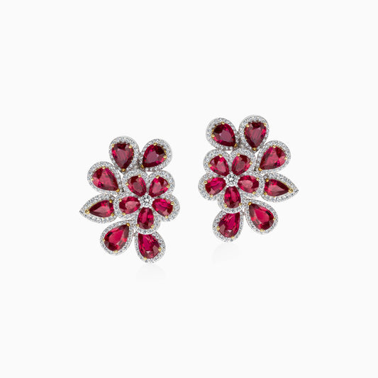 Ruby and Diamond Earrings - Fine Jewellery - ALIEL
