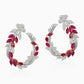 Ruby and Diamond Hoop Earrings - High Jewellery - ALIEL
