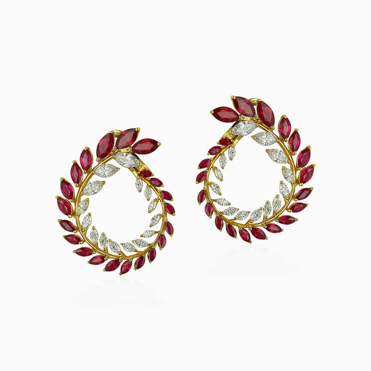 Ruby Hoop Earrings - High Jewellery - ALIEL