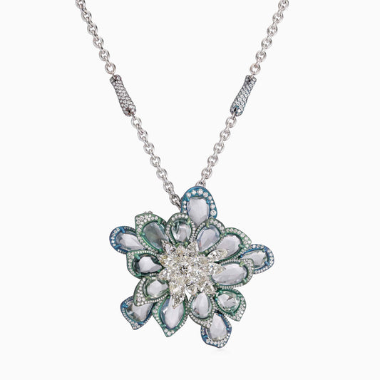 Sapphire and Diamond Pendant /Brooch - High Jewellery - ALIEL