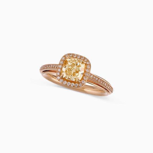 Solitaire Yellow Diamond Ring - High Jewellery - ALIEL
