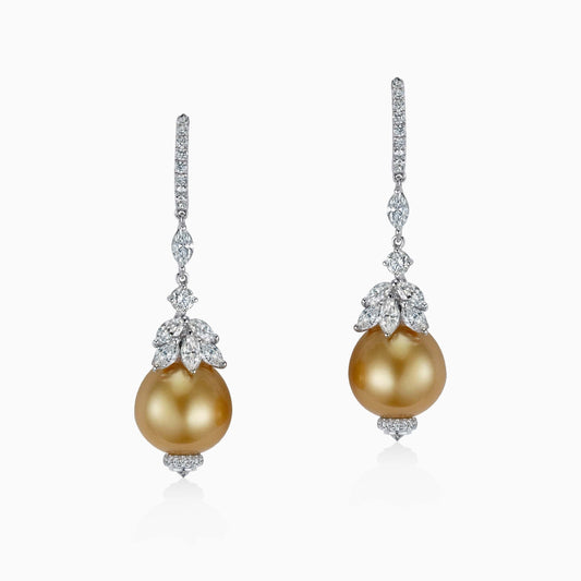 South Sea Golden Pearl Earrings - Fine Jewellery - ALIEL