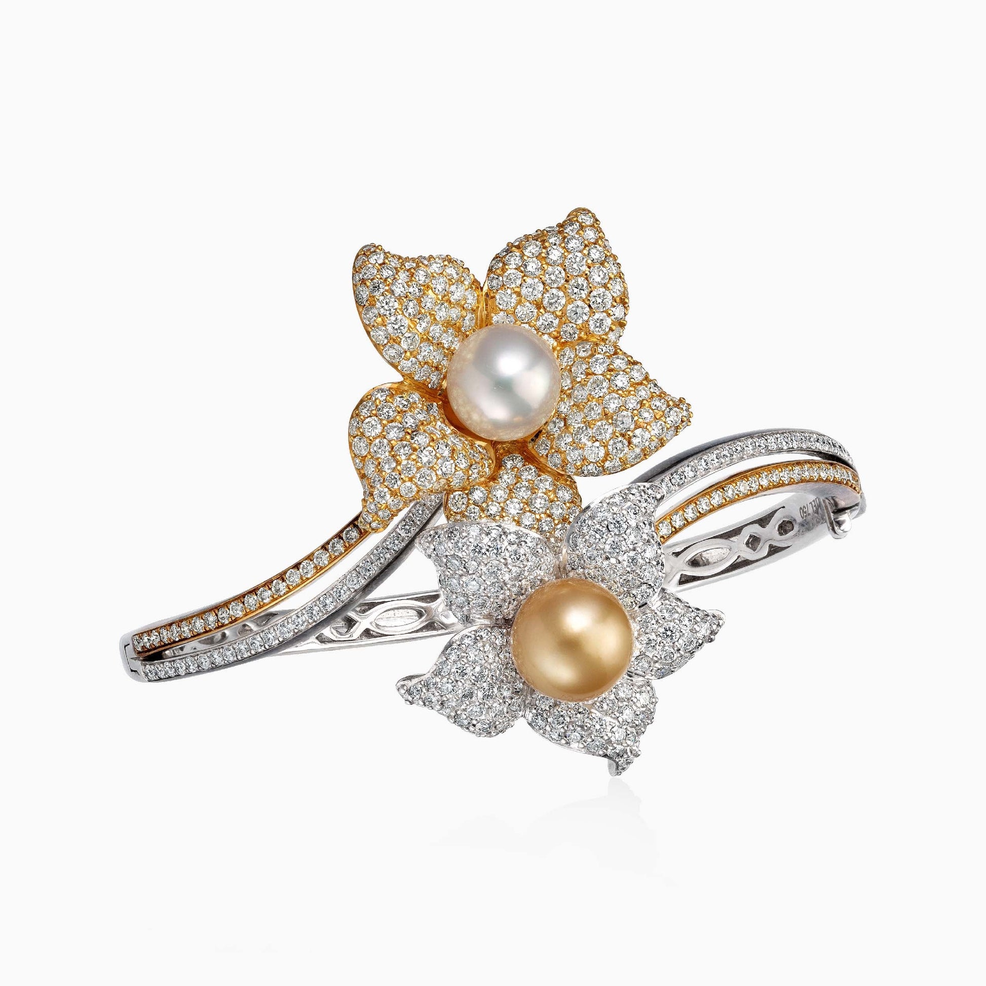 South Sea Pearl and Diamond Bangle - Fine Jewellery - ALIEL