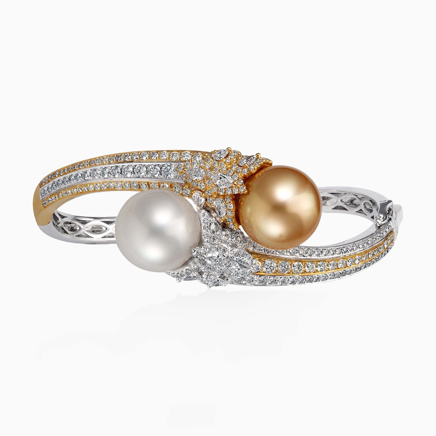 South Sea Pearl and Diamond Bangle - Fine Jewellery - ALIEL